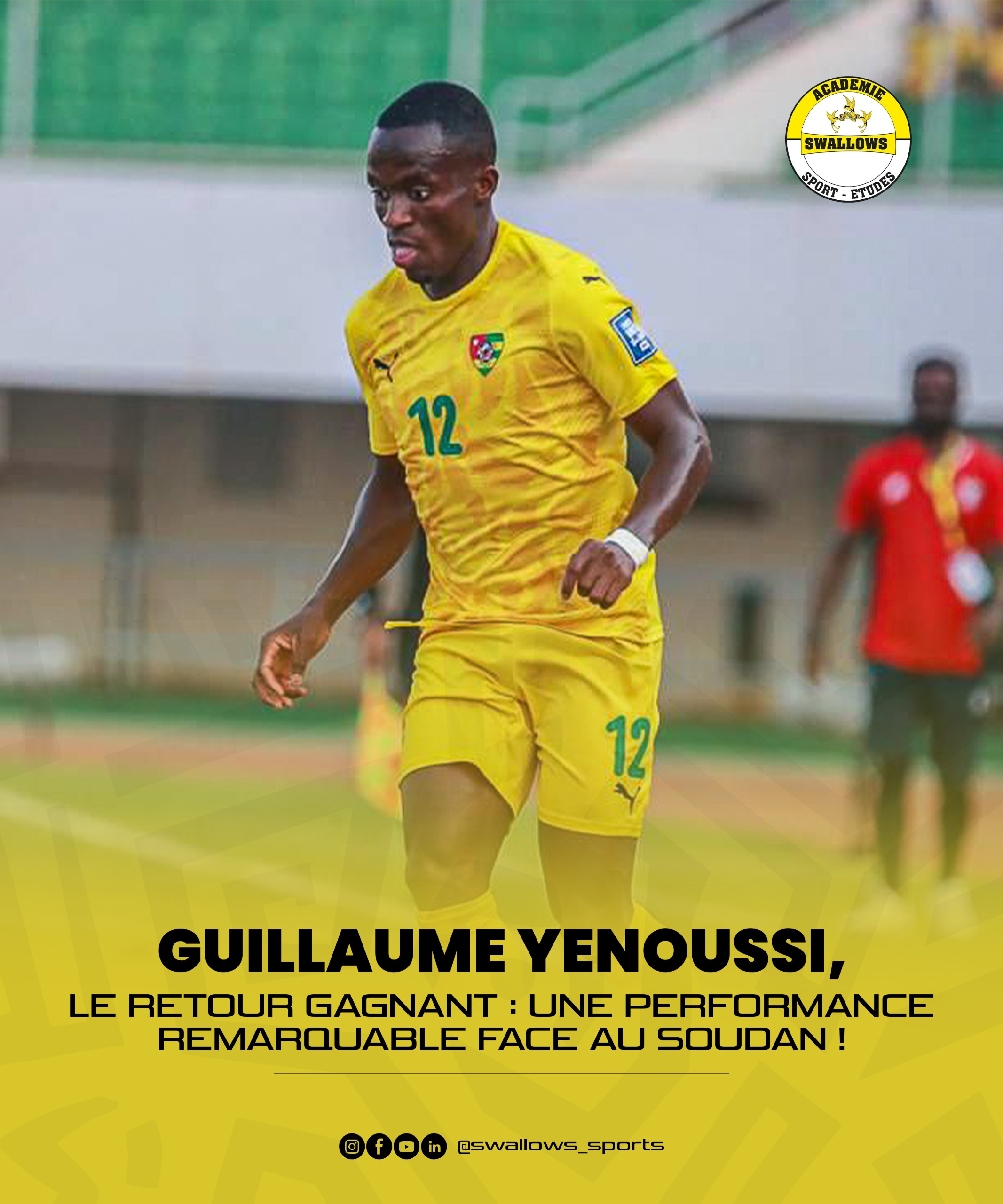 Guillaume Yenoussi, le retour gagnant : une performance remarquable face au Soudan !