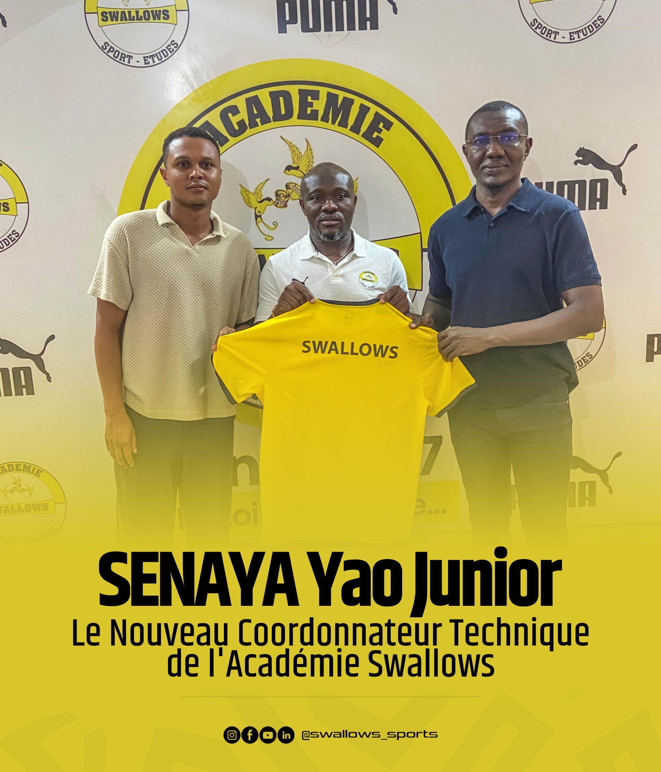 SENAYA Yao Junior : Nouveau Coordonnateur Technique de l’Académie Swallows